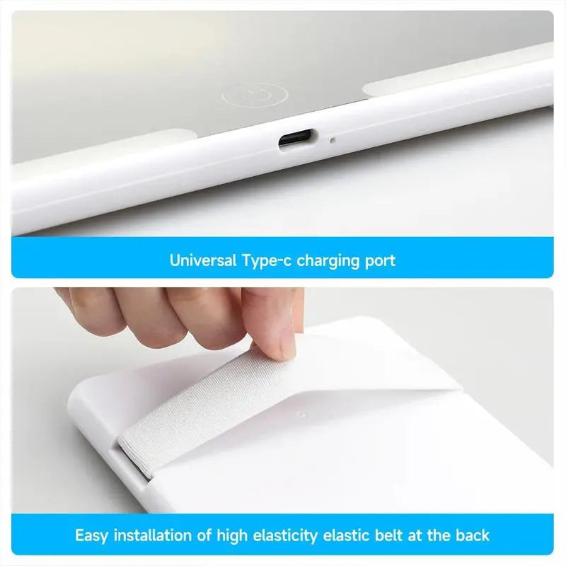 LED Car Sun Visor Mirror Led Light, Touch-Control Dimmable Rechargeable Car Interior Mirror, Led Lights for Car Auto Accessory #GLOBAL PICKS