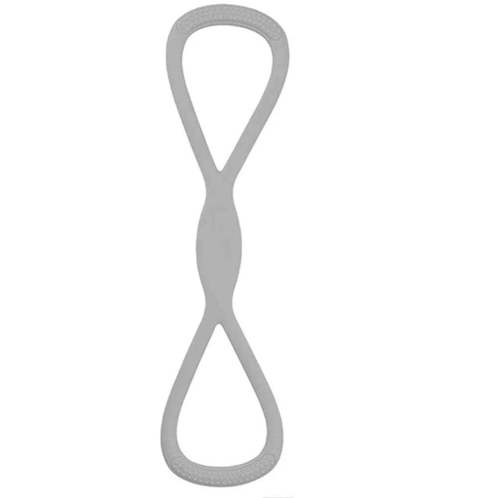 Figure 8 Yoga Resistance Band Soft Silicone Quick Rebound Exercise Band 15/25/35 LB Fitness Resistance Band