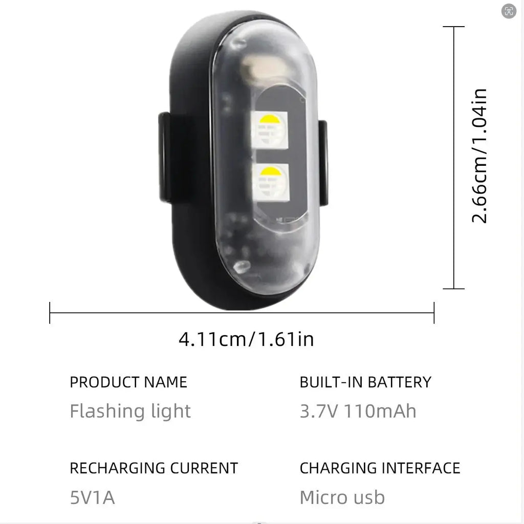 RGB Led Aircraft Strobe Light Remote Wireless Motorcycle Flash Light Warning Lights for Bike Car Multifunctional