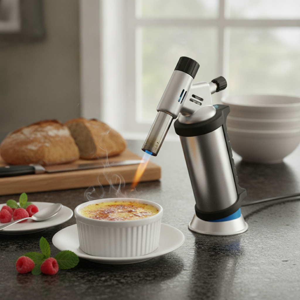 Gas Blow Torch — High Heat, Adjustable Flame, Portable, Butane Powered, Culinary, Professional