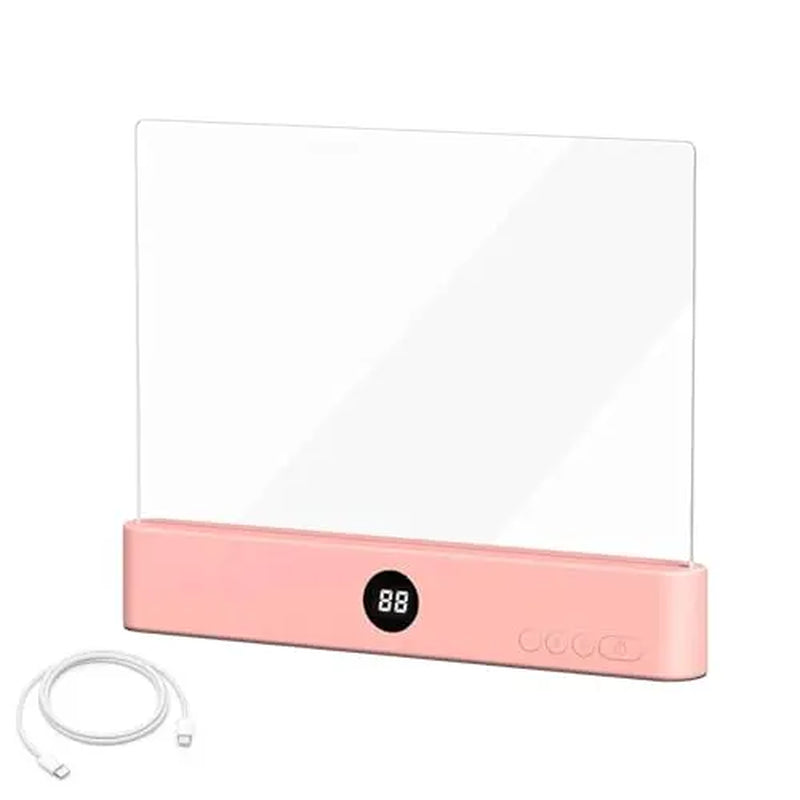 Smart LED Reading Light Book Light Treasure Box Rechargeable Clear LED Flat Reading Light Timer Doodleable Study Lamp the Quiet Reader'S Dream Lights Ultra-Thin Wireless Design
