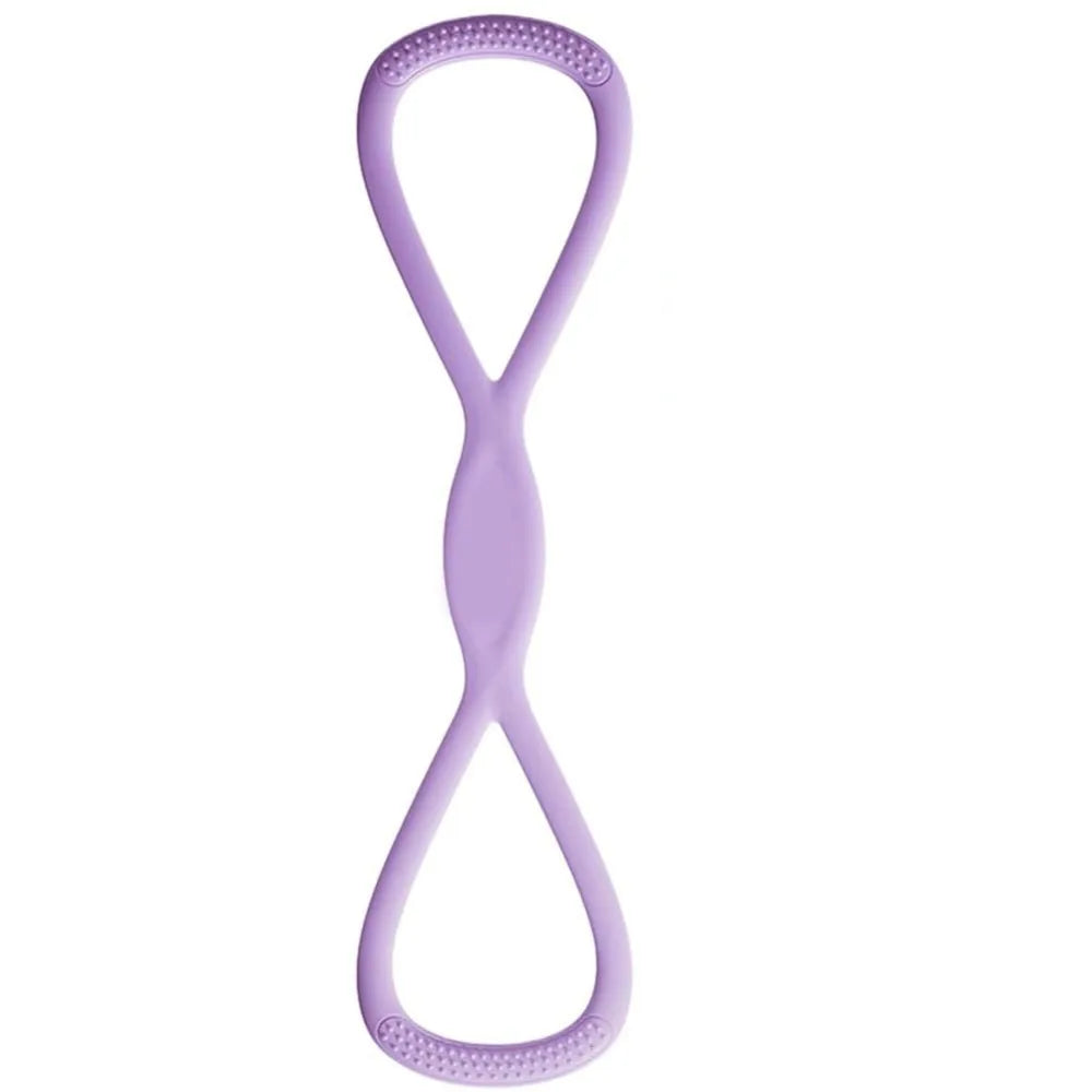 Figure 8 Yoga Resistance Band Soft Silicone Quick Rebound Exercise Band 15/25/35 LB Fitness Resistance Band