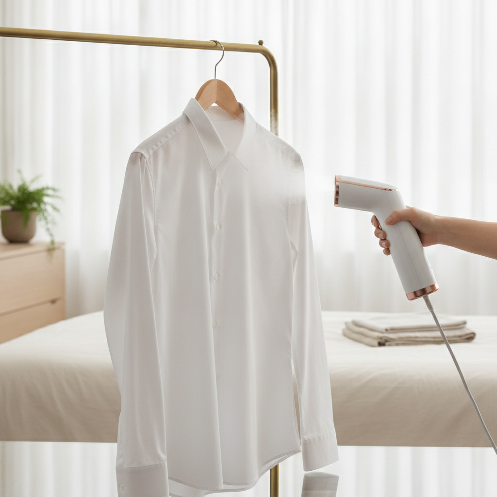 Garment Steamer — Portable, Handheld, Fast Heating, Wrinkle Remover, Travel Size, Easy Storage