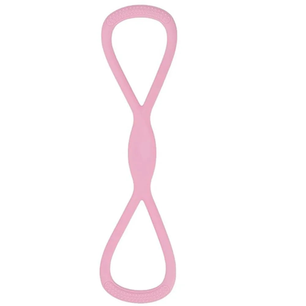 Figure 8 Yoga Resistance Band Soft Silicone Quick Rebound Exercise Band 15/25/35 LB Fitness Resistance Band
