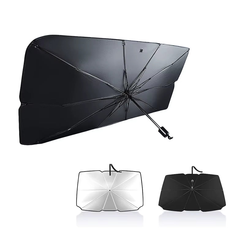 Dual-Layer Car Window Parasols Sunshade Fast Cool Front Windshield Shades for Civic Double Layers Cloth Car Accessories