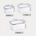 Stackable Sealed Storage Container Vegetable Filter Box Refrigerator Fruit Crisper Box