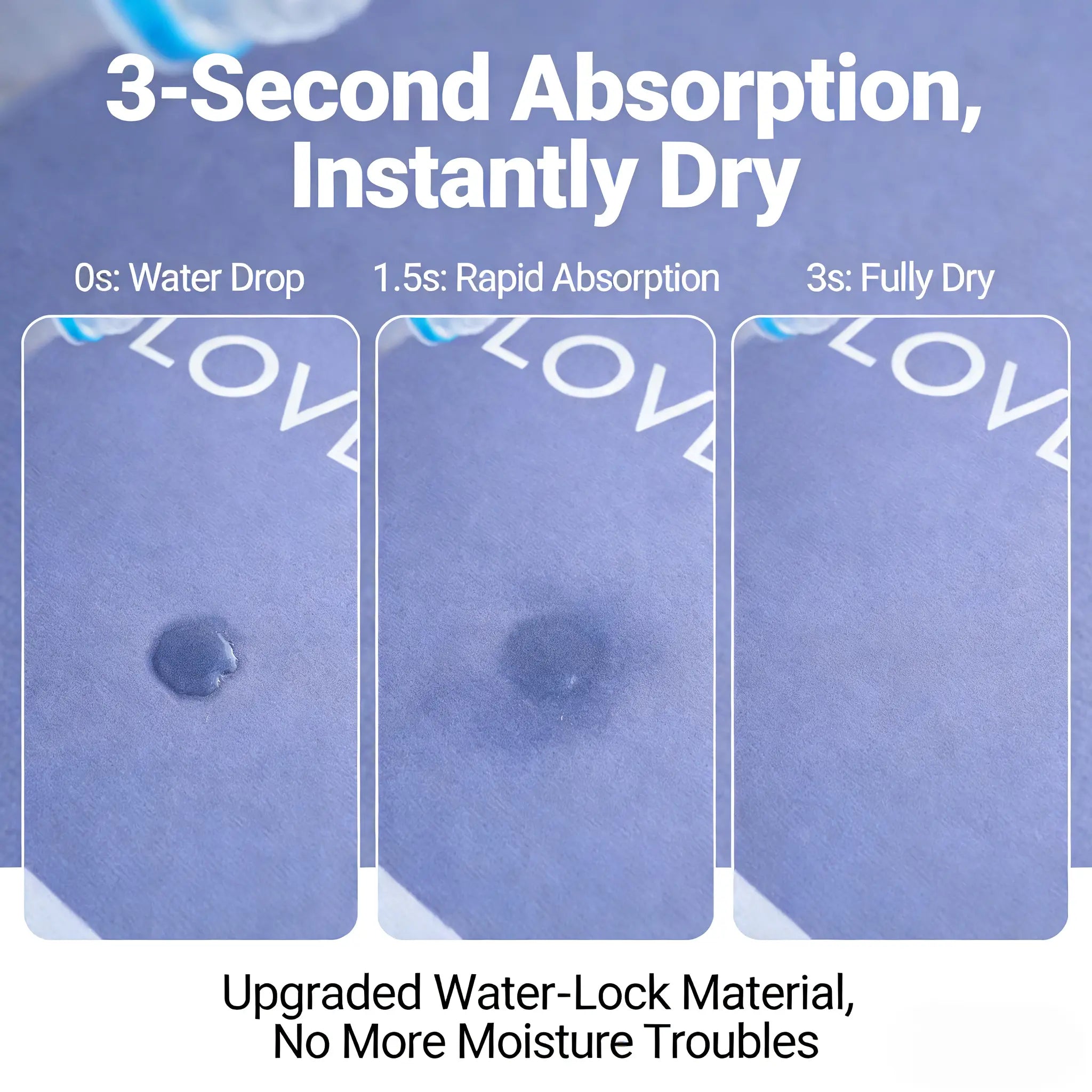 Bathroom Toilet Mat, 3-Piece Set, Quick-Drying Water-Absorbing Floor Mat, Rubber Anti-Slip Bottom Design, Suitable for Bathroom, Washbasin, Toilet, Kitchen, Living Room, beside the Bathtub, Laundry Room, Bathroom Decoration. Bathmat