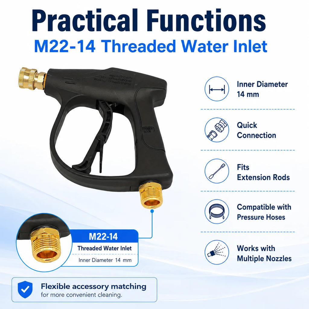 Foam Cannon — High Pressure, Adjustable Nozzle, Car Wash, Snow Foam, Quick Connect, Durable ABS