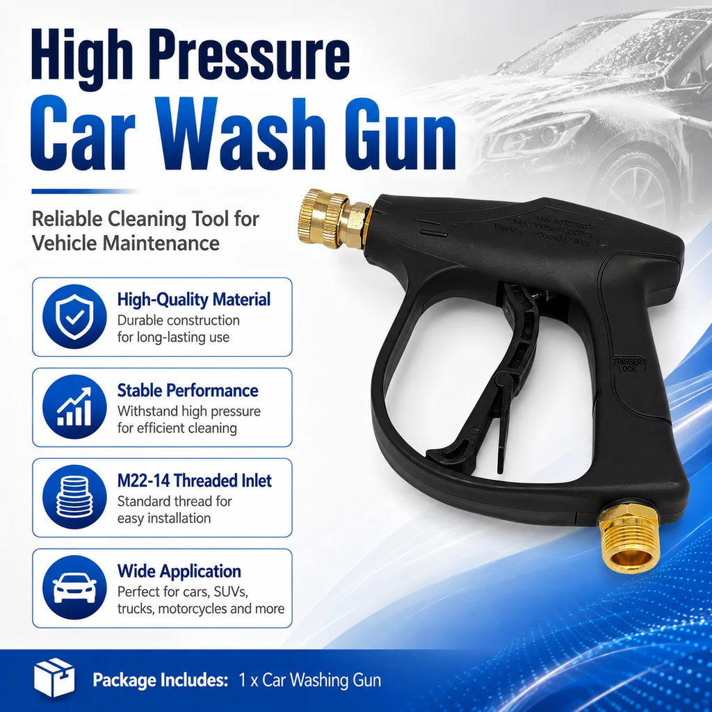 Foam Cannon — High Pressure, Adjustable Nozzle, Car Wash, Snow Foam, Quick Connect, Durable ABS