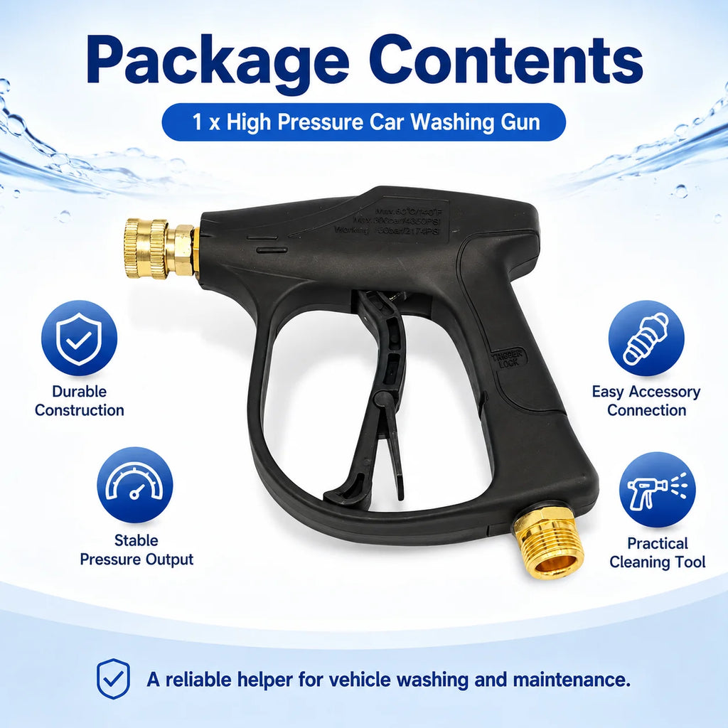 Foam Cannon — High Pressure, Adjustable Nozzle, Car Wash, Snow Foam, Quick Connect, Durable ABS