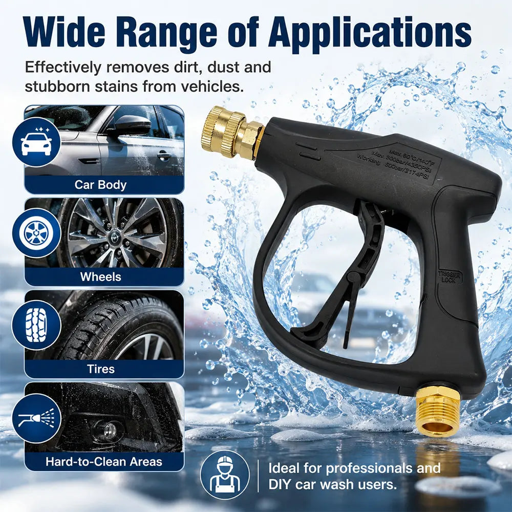 Foam Cannon — High Pressure, Adjustable Nozzle, Car Wash, Snow Foam, Quick Connect, Durable ABS