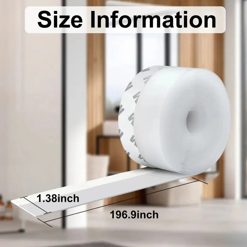 V-Shape Weather Stripping — Self-Adhesive, Flexible, Durable, Draft Blocker, Soundproof