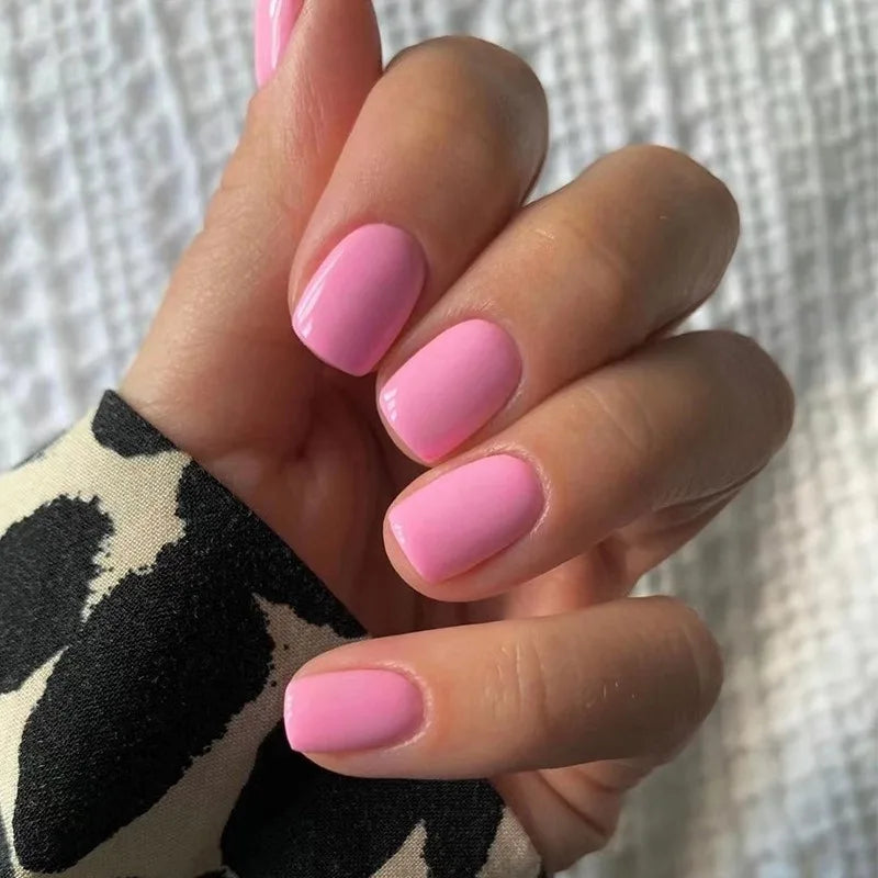 Almond Press-On Nails — Ultra-Short, Natural Finish, Reusable, Easy Application, Durable, Chip-Resistant