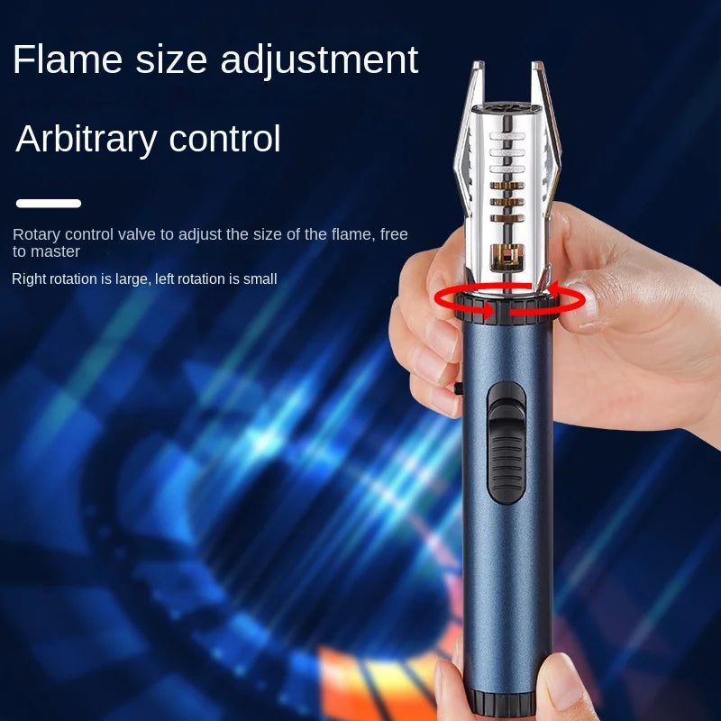 Jet Flame Torch Lighter — Windproof, Refillable, Adjustable, Metal, Butane