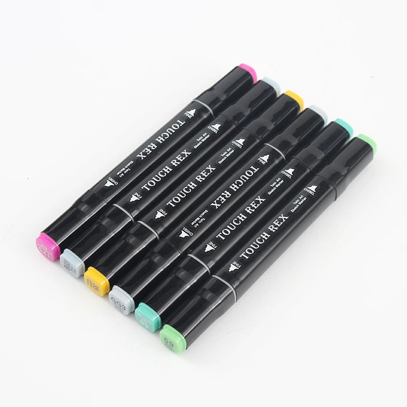 Dual Tip Markers — 48 Vibrant Colors, Fine & Broad, Art, Drawing, Sketching, Adult Coloring