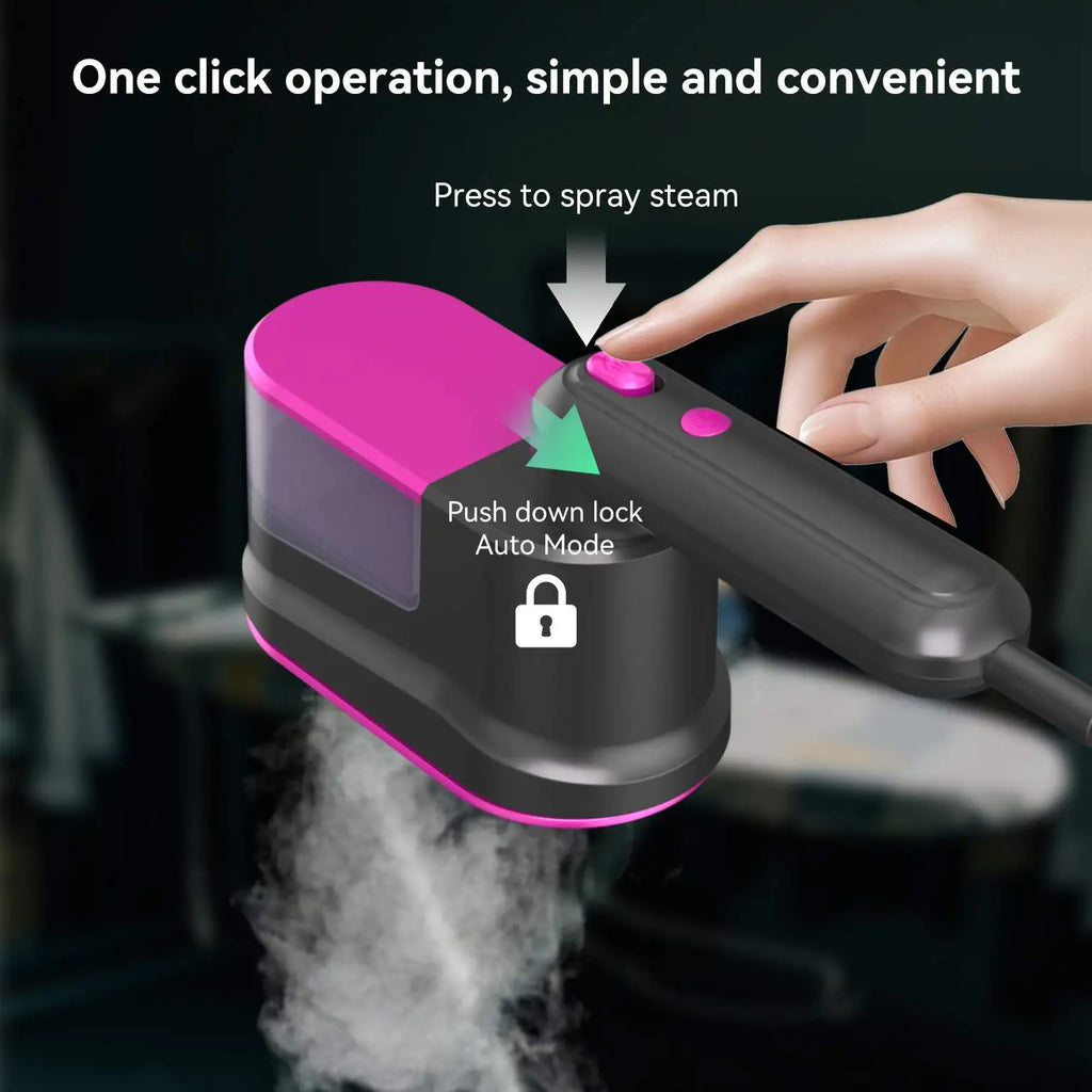Garment Steamer — Portable, Handheld, Fast Heating, Wrinkle Remover, Travel-Friendly, Compact Design