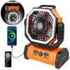 Camping Fan — Portable & Rechargeable, LED Lantern, Tent Light, USB Powered, Outdoor Gear