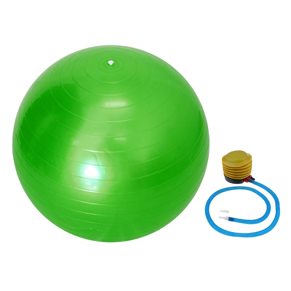 55cm Anti-Burst Yoga Exercise Ball with Pump - Stability Swiss Ball for Pilates, Core Training, Posture, Home Office Chair