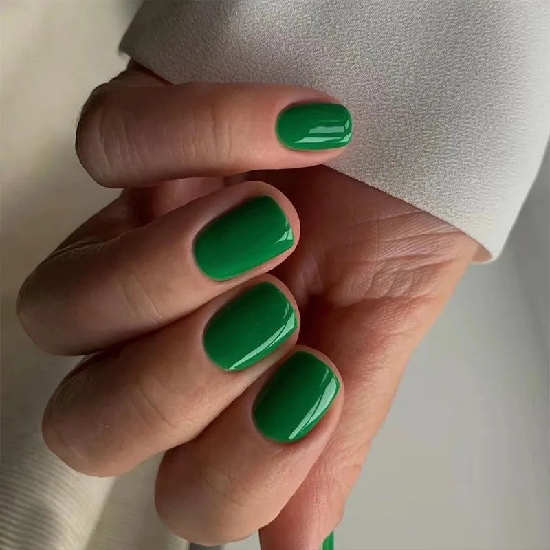 Almond Press-On Nails — Ultra-Short, Natural Finish, Reusable, Easy Application, Durable, Chip-Resistant