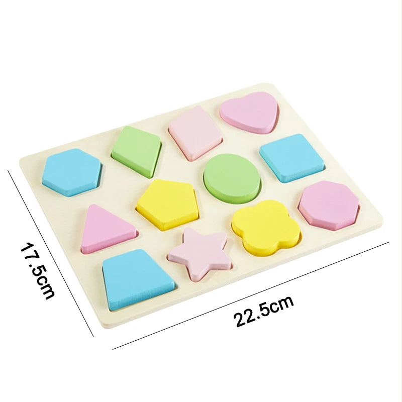 Montessori Stacking Blocks — Wooden Toy, Shape Sorter, Early Learning, Fine Motor, Toddler Gift