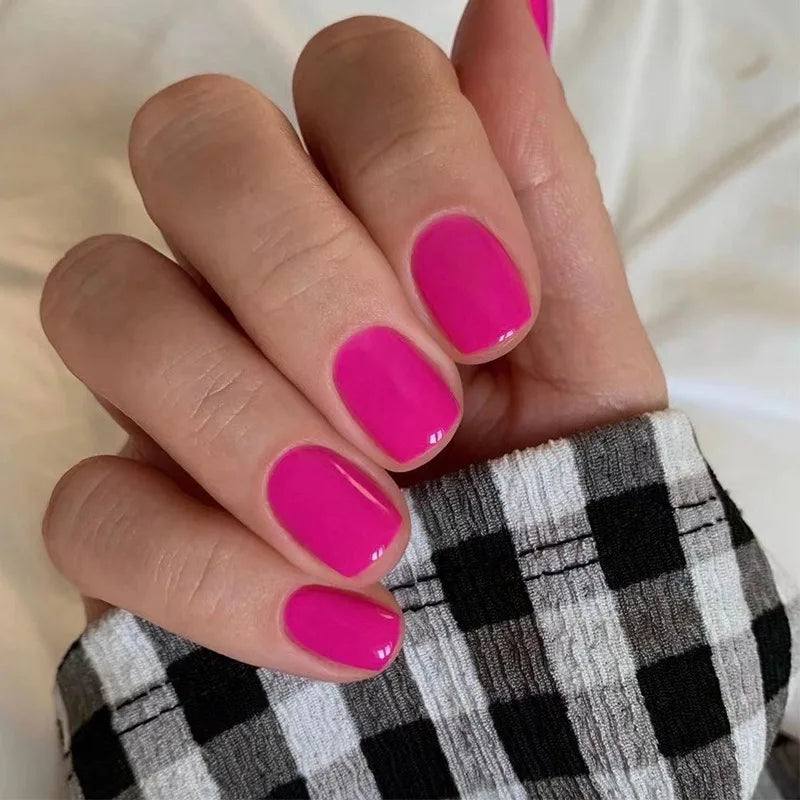 Almond Press-On Nails — Ultra-Short, Natural Finish, Reusable, Easy Application, Durable, Chip-Resistant