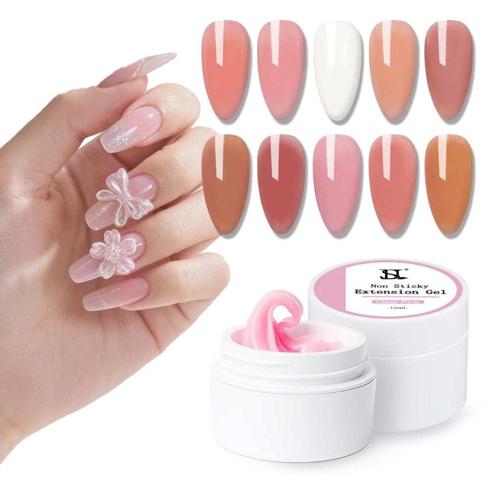 Builder Gel — Pink, Hard, Self-Leveling, Long-Lasting, Salon-Quality, For Nail Extensions