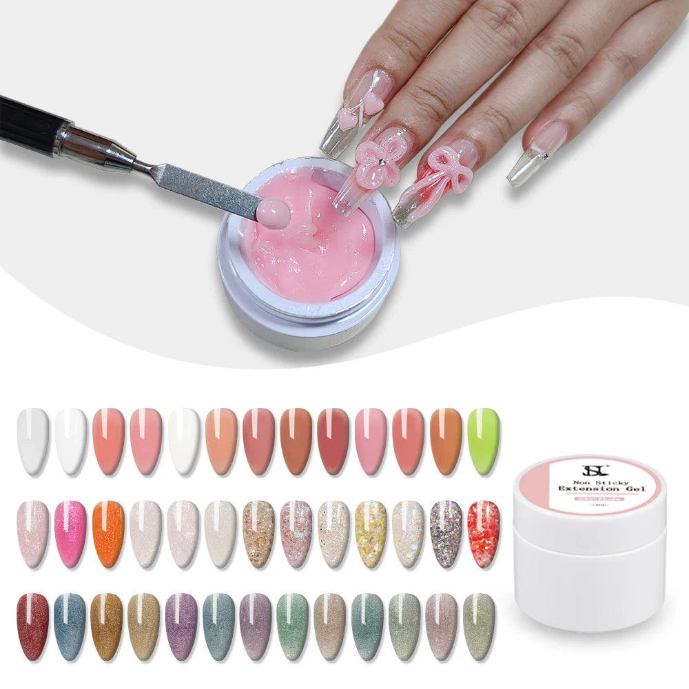 Builder Gel — Pink, Hard, Self-Leveling, Long-Lasting, Salon-Quality, For Nail Extensions