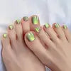 Press-On Pedicure — Coastal Luxe, Short Length, Glossy Finish, Chip Resistant, Easy Application