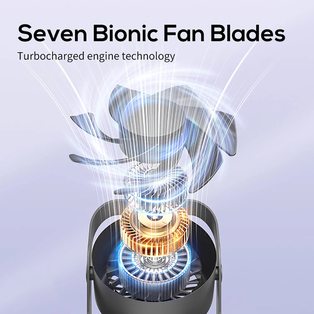 Clip-On Fan — Portable, Rechargeable, Quiet, Personal, Mini, USB Powered