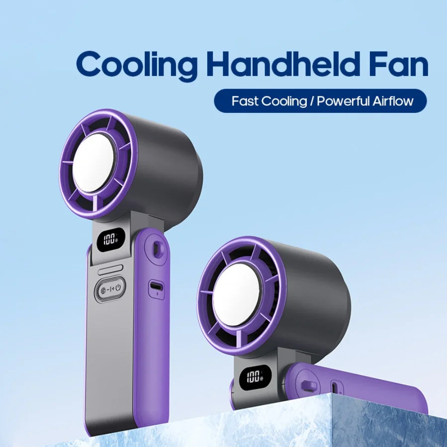 Handheld Fan — Portable, Rechargeable, Quiet, Personal, Mini, USB Powered