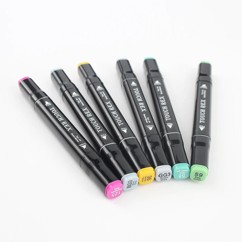 Dual Tip Markers — 48 Vibrant Colors, Fine & Broad, Art, Drawing, Sketching, Adult Coloring