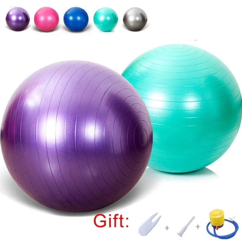 55cm Anti-Burst Yoga Exercise Ball with Pump - Stability Swiss Ball for Pilates, Core Training, Posture, Home Office Chair