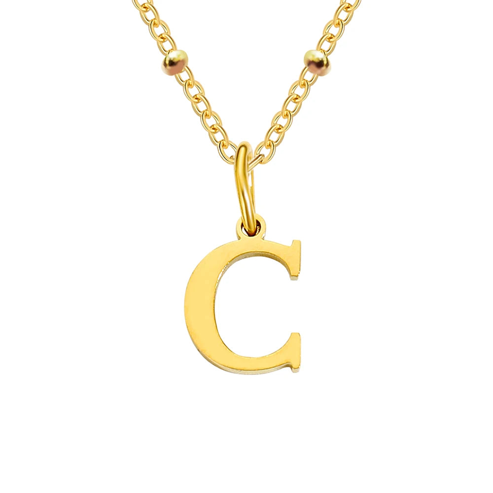 Initial Necklace — Dainty Gold, Personalized, Custom, Delicate, Minimalist