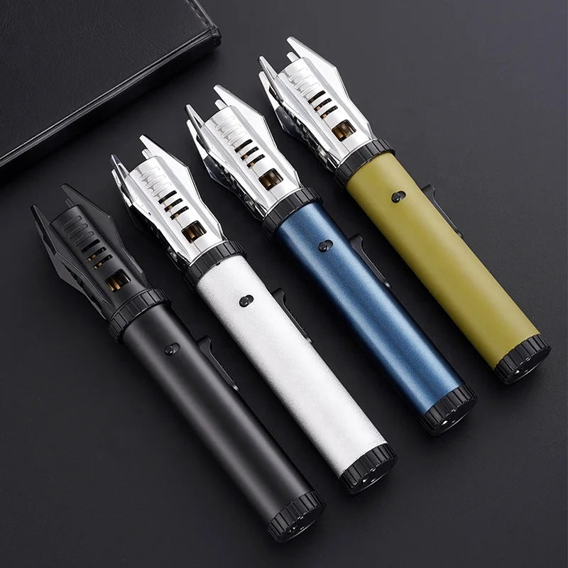 Jet Flame Torch Lighter — Windproof, Refillable, Adjustable, Metal, Butane