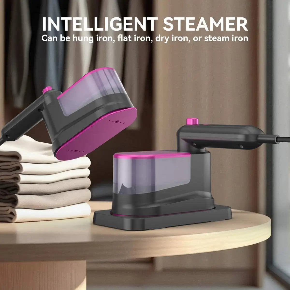 Garment Steamer — Portable, Handheld, Fast Heating, Wrinkle Remover, Travel-Friendly, Compact Design