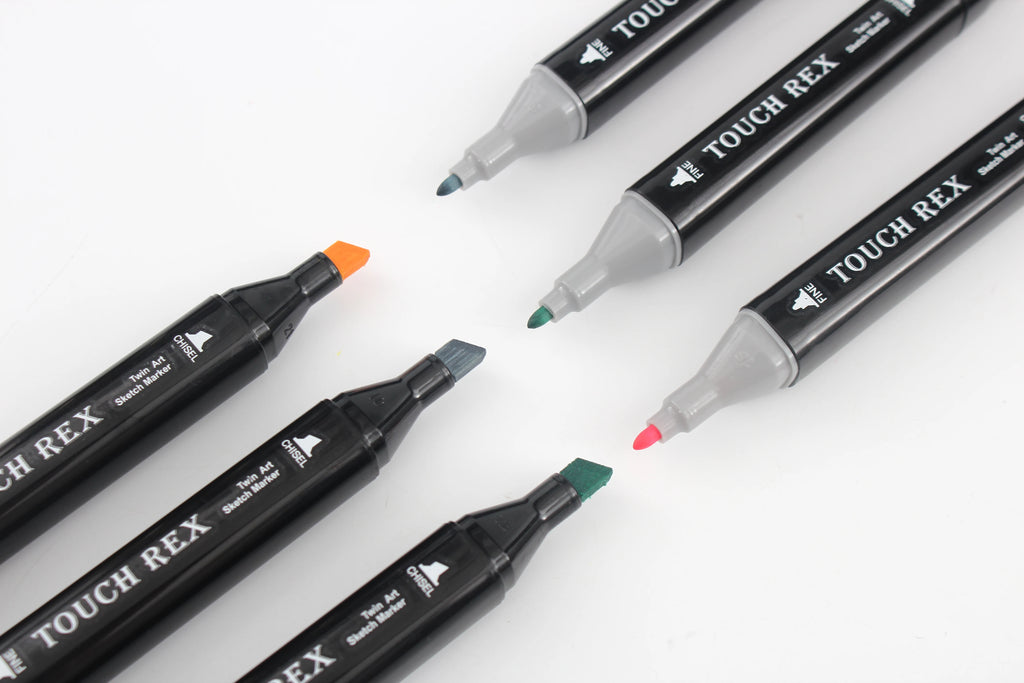 Dual Tip Markers — 48 Vibrant Colors, Fine & Broad, Art, Drawing, Sketching, Adult Coloring