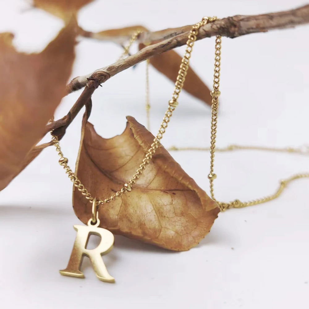 Initial Necklace — Dainty Gold, Personalized, Custom, Delicate, Minimalist