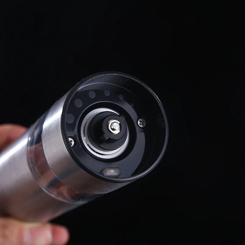 Electric Pepper Grinder — USB Rechargeable, Automatic, Adjustable Coarseness, LED Light, One-Handed Operation