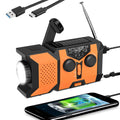 Emergency Radio — Solar Powered, Hand Crank, AM/FM, NOAA Weather, LED Flashlight, USB Charger