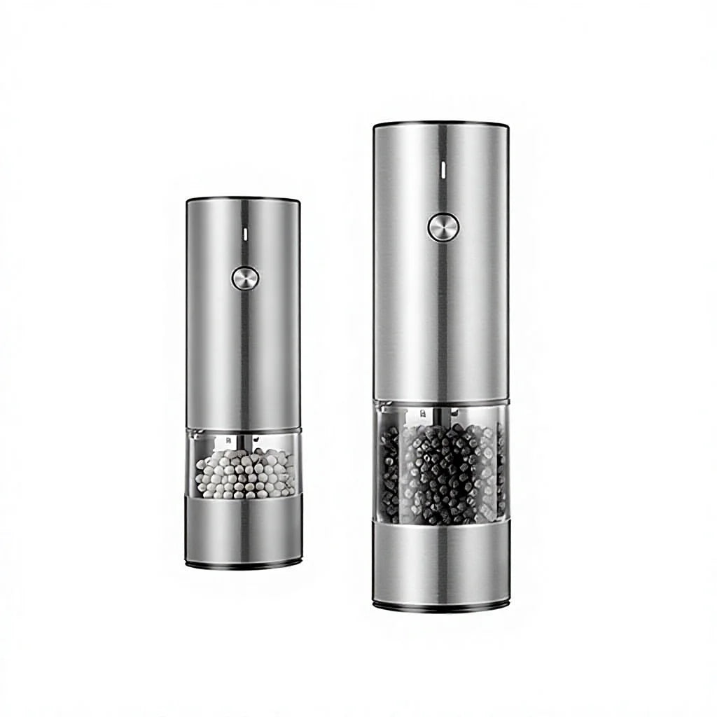 Electric Pepper Grinder — USB Rechargeable, Automatic, Adjustable Coarseness, LED Light, One-Handed Operation