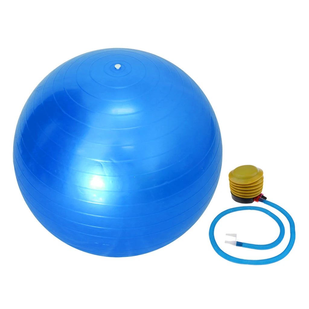 55cm Anti-Burst Yoga Exercise Ball with Pump - Stability Swiss Ball for Pilates, Core Training, Posture, Home Office Chair