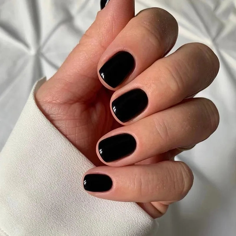 Almond Press-On Nails — Ultra-Short, Natural Finish, Reusable, Easy Application, Durable, Chip-Resistant