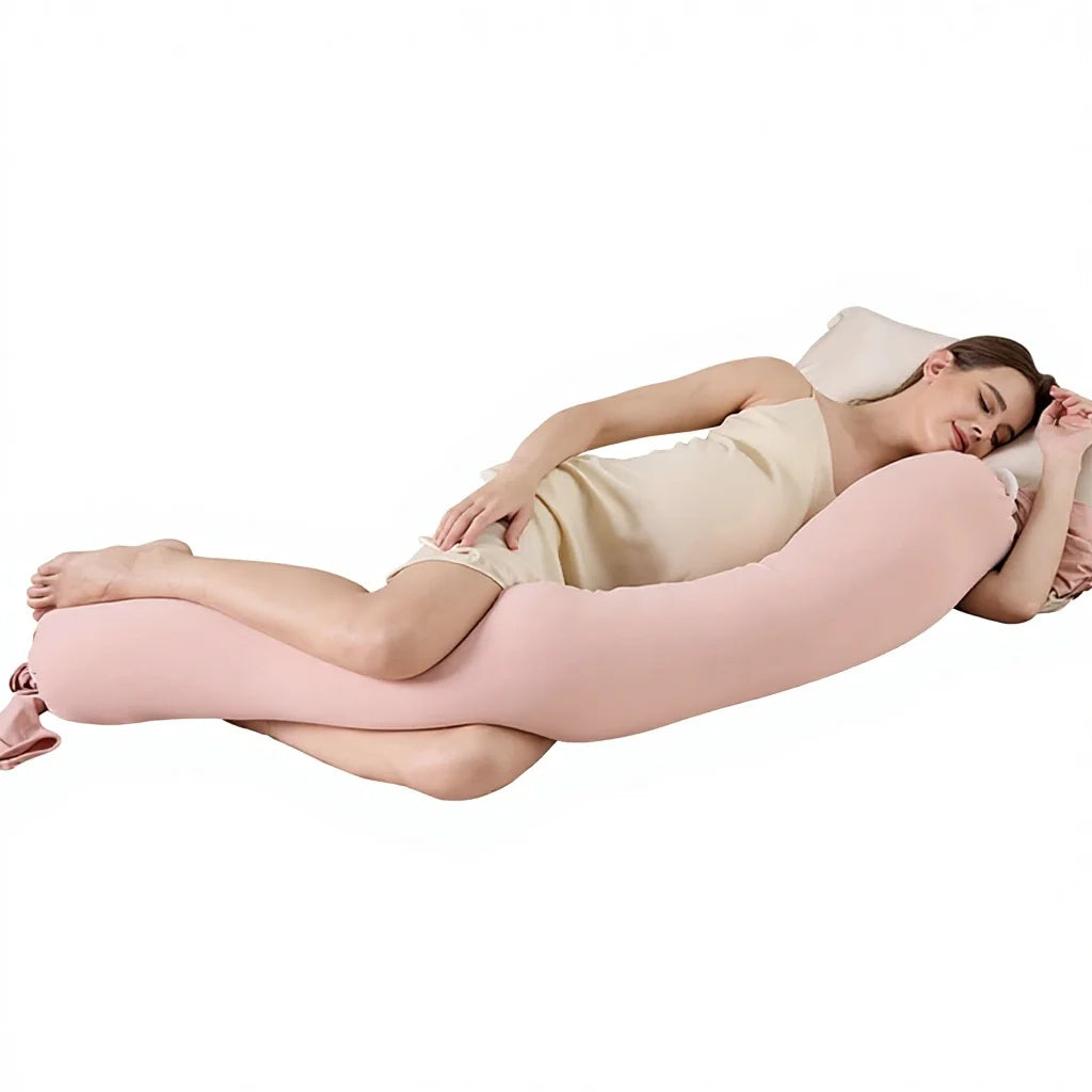 Full-Body Support Pillow — Extra Long, Ergonomic, Pregnancy, Maternity, Side Sleeper, Back Pain Relief