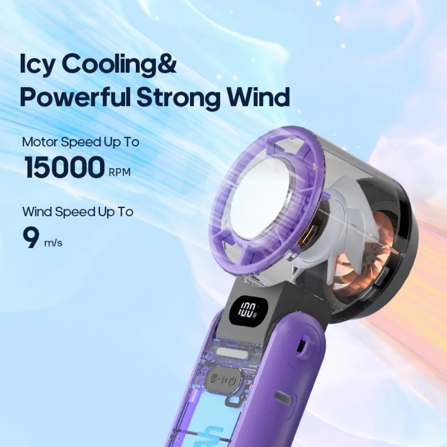 Handheld Fan — Portable, Rechargeable, Quiet, Personal, Mini, USB Powered