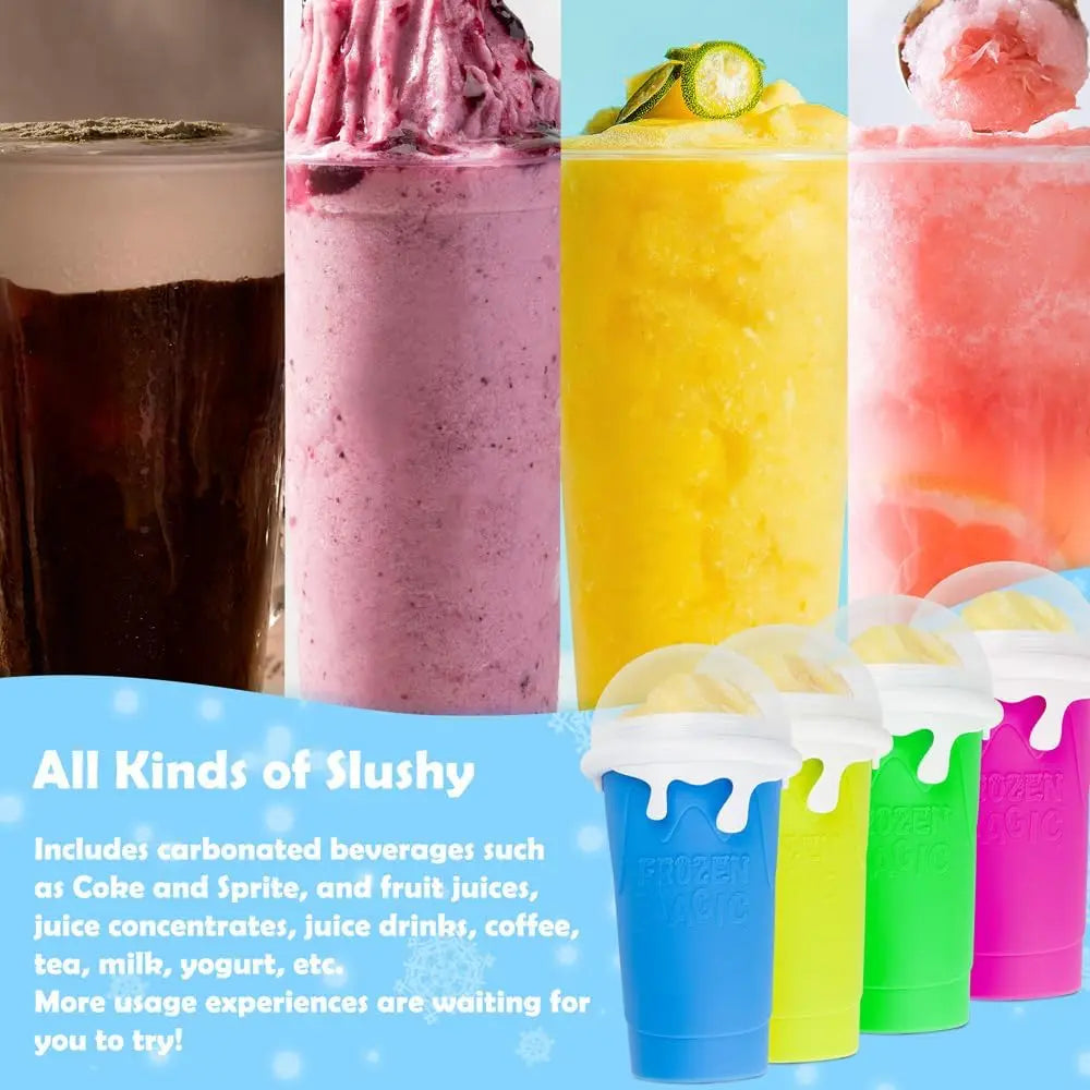 Slushy Cup — Quick Freeze, Easy Clean, Reusable, Portable, Kids-Friendly, Summer Essential