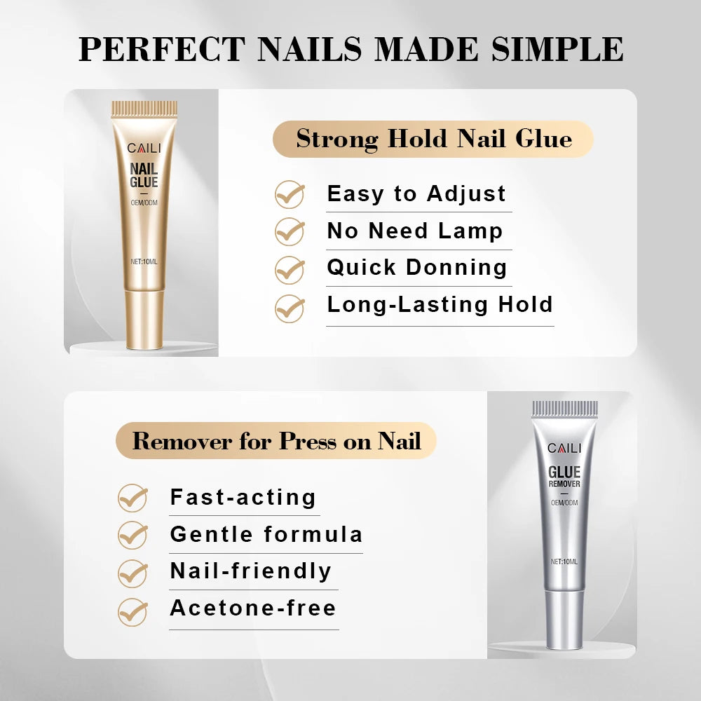 Nail Glue — Quick-Dry, Strong Hold, Secure Adhesion, Professional Grade, Long Lasting, For Press-Ons