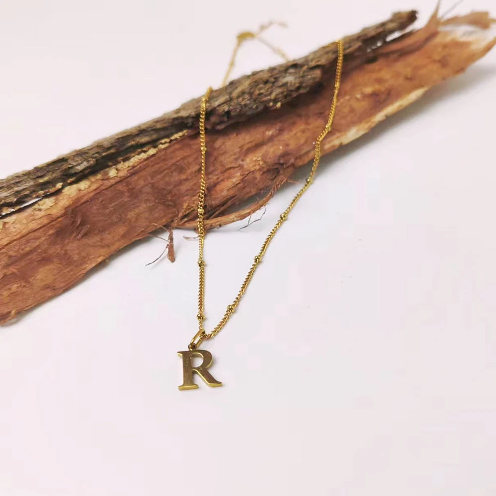 Initial Necklace — Dainty Gold, Personalized, Custom, Delicate, Minimalist