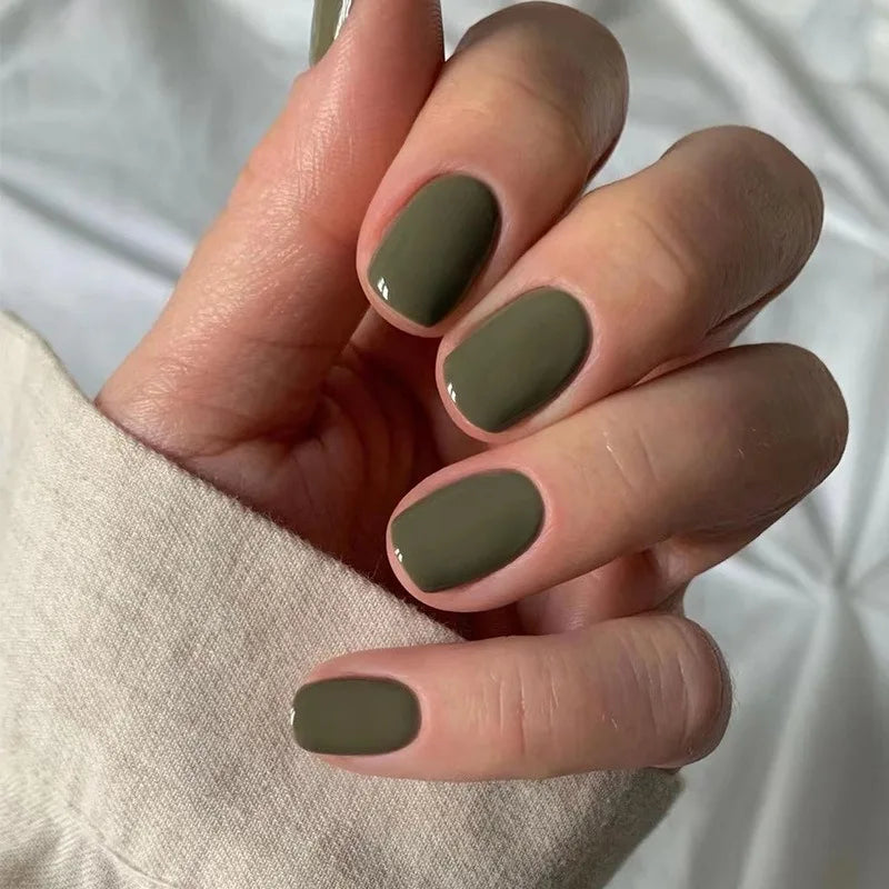 Almond Press-On Nails — Ultra-Short, Natural Finish, Reusable, Easy Application, Durable, Chip-Resistant
