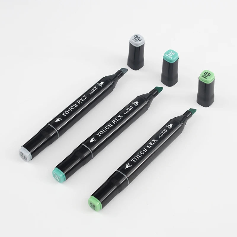 Dual Tip Markers — 48 Vibrant Colors, Fine & Broad, Art, Drawing, Sketching, Adult Coloring