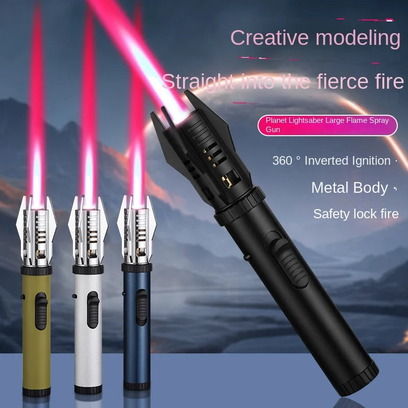 Jet Flame Torch Lighter — Windproof, Refillable, Adjustable, Metal, Butane
